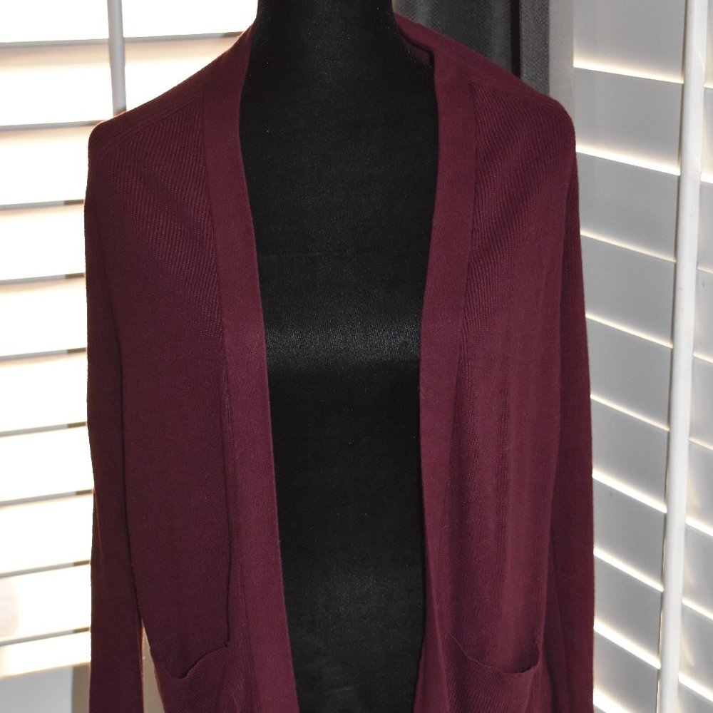 Devotion by Cyrus Pinot Noir Colored Cardigan, Size M
